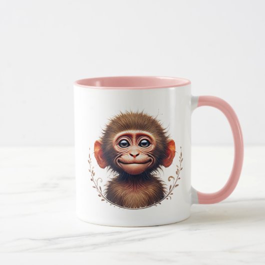 Ein komischer kleiner Affe. Tasse (Rechts)