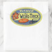 Ein komischer Trick Ovaler Aufkleber (Tasche)