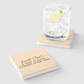 Ein kommender Klassiker Ihre Weise Steinuntersetzer (Seitenansicht)