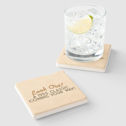 Ein kommender Klassiker Ihre Weise Steinuntersetzer (Seitenansicht)