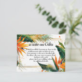 Ein Kommentar zu Geschenken für Vögel des Paradies Begleitkarte (Stehend Vorderseite)