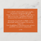 Ein Kommentar zu Geschenken für Vögel des Paradies Begleitkarte (Rückseite)