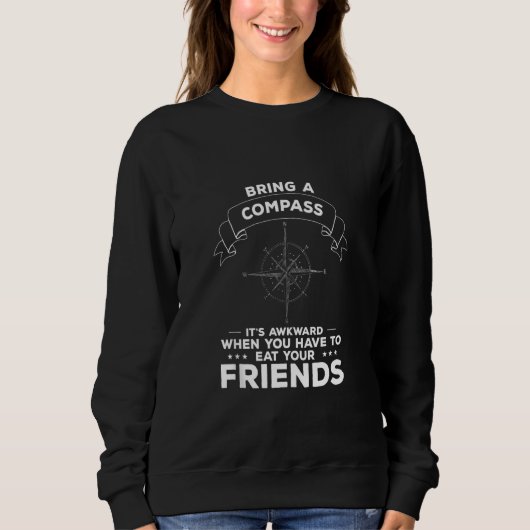 Ein Kompass-Camping-Camp-Angebot für einen Camping Sweatshirt (Vorderseite)