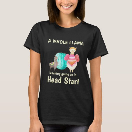 Ein komplettes Llama-Lern-Head-Start T-Shirt (Vorderseite)