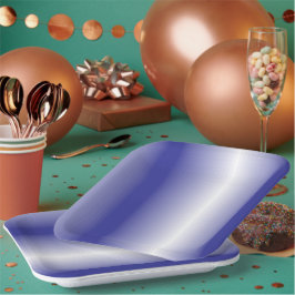 Ein kompliziertes, blaues geometrisches Muster mit Pappteller