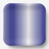 Ein kompliziertes, blaues geometrisches Muster mit Pappteller (Vorderseite)