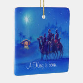 Ein König ist eine Geborene Weihnachtskrippe Keramikornament (Rechts)