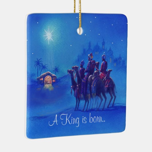 Ein König ist eine Geborene Weihnachtskrippe Keramikornament (Rechts)