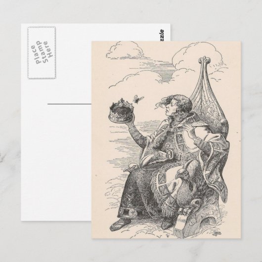 Ein König Postkarte (Vorne/Hinten)