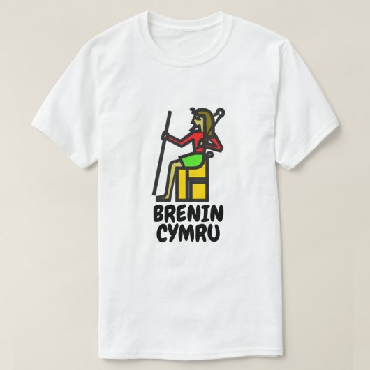 Ein König und Walisischer Text brenin cymrru T-Shirt (Design vorne)