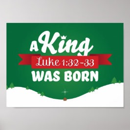 Ein König war ein geborenes Weihnachtsgedicht Poster