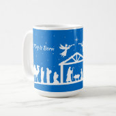 Ein König wird geboren - Krippenszene-Tasse Kaffeetasse (Vorderseite Links)