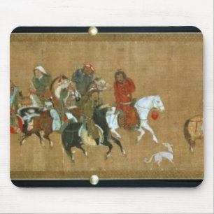 Ein Konvoi der Mongolen, Chinesen, 14. Jahrhundert Mousepad