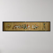 Ein Konvoi der Mongolen, Chinesen, 14. Jahrhundert Poster (Vorne)