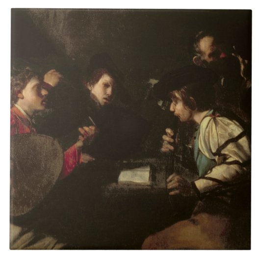 Ein Konzert, c.1610-20 (Öl auf Leinwand) Fliese (Vorderseite)