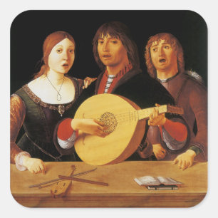 Ein Konzert Quadratischer Aufkleber