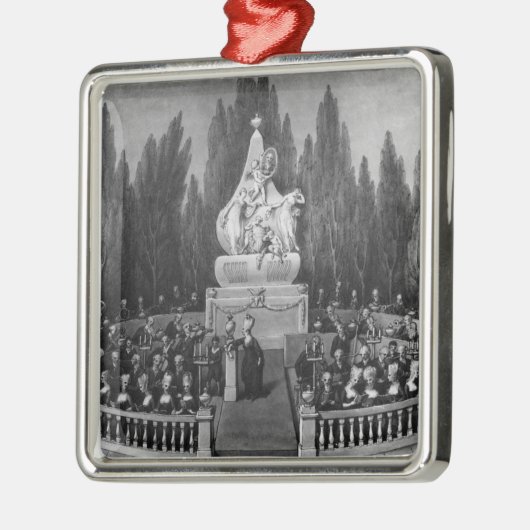 Ein Konzert Silbernes Ornament (Links)