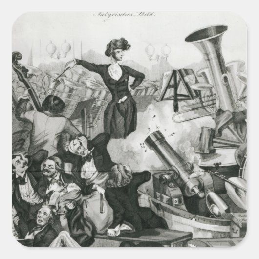 Ein Konzert von Hector Berlioz Quadratischer Aufkleber (Vorderseite)