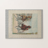 Ein Kopf und ein Kopf-Ende Puzzle (Horizontal)