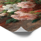 Ein Korb mit Rose | Eugene Petit Poster (Ecke)