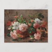 Ein Korb mit Rose | Eugene Petit Postkarte (Vorderseite)