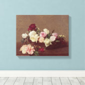 Ein Korb von Rose, 1890 Leinwanddruck (Insitu (Holzboden))