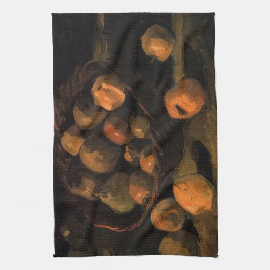 Ein Körbchen Äpfel von Vincent van Gogh Geschirrtuch (Vertikal)