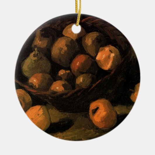 Ein Körbchen Äpfel von Vincent van Gogh Keramikornament (Vorne)