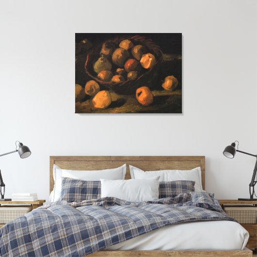Ein Körbchen Äpfel von Vincent van Gogh Leinwanddruck (Insitu (Schlafzimmer))