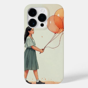 Ein koreanisches Mädchen, das einen Ballon hält Case-Mate iPhone 14 Pro Hülle
