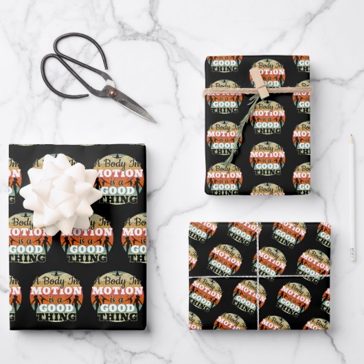 Ein Körper in Bewegung - Mädchen Gymnastik Mindset Geschenkpapier Set (Vorderseite)