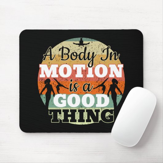 Ein Körper in Bewegung - Mädchen Gymnastik Mindset Mousepad (Mit Mouse)