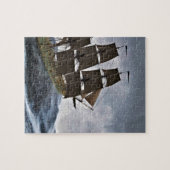 Ein Korvette-Segelschiff in einem Sturm Puzzle (Horizontal)