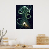 Ein kosmischer Horror Portal Cthulhu Poster (Küche)