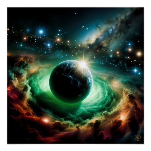 Ein kosmischer Marmor Poster (Vorderseite)