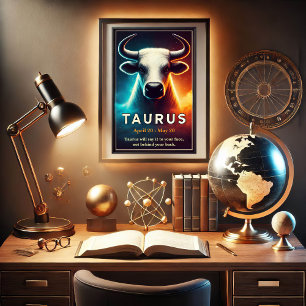 Ein kosmischer Stier-Zodiacus-Poster des Sternzeic Poster