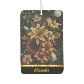 Ein kosmischer Strauß lebendiger Blume im All Autolufterfrischer (Vorderseite)