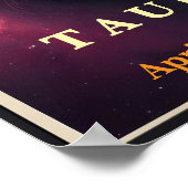 Ein kosmisches Taurus Bull Zodiac Poster (Ecke)