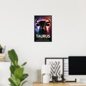 Ein kosmisches Taurus Bull Zodiac Poster (Heimbüro)