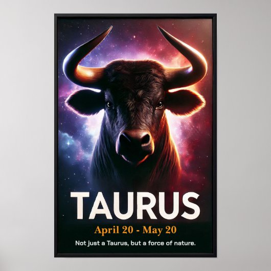 Ein kosmisches Taurus Bull Zodiac Poster (Vorne)