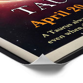 Ein kosmisches Taurus Bull Zodiac Poster (Ecke)