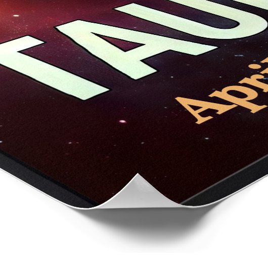 Ein kosmisches Taurus Bull Zodiac Poster (Ecke)