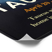 Ein kosmisches Taurus Bull Zodiac Poster (Ecke)