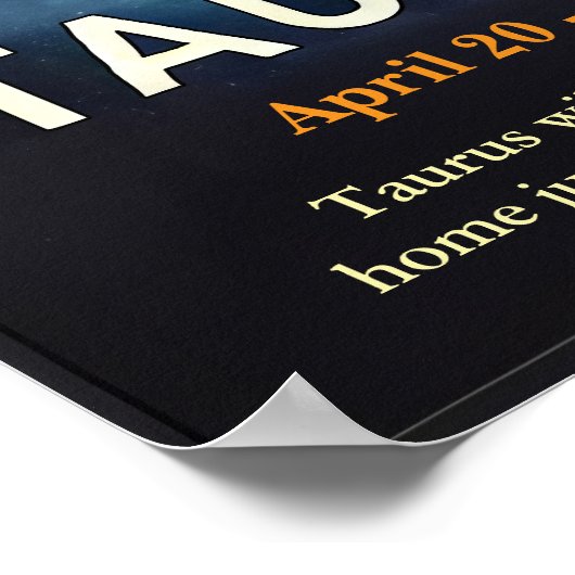 Ein kosmisches Taurus Bull Zodiac Poster (Ecke)