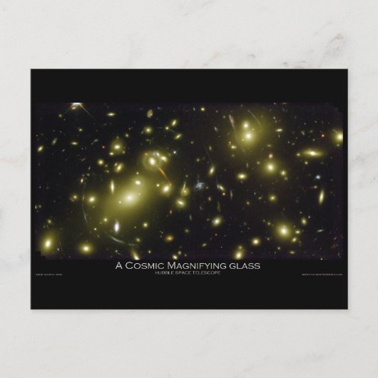 Ein kosmisches Wunderglas - Hubble-Weltraumtelesko Postkarte (Vorderseite)