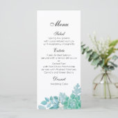 Ein köstliches Hochzeitsmenü. Cactus menu Party Menükarte (Stehend Vorderseite)