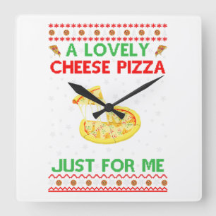 Ein köstliches Pizzeria Shirt Alone Funny Kevin X- Quadratische Wanduhr