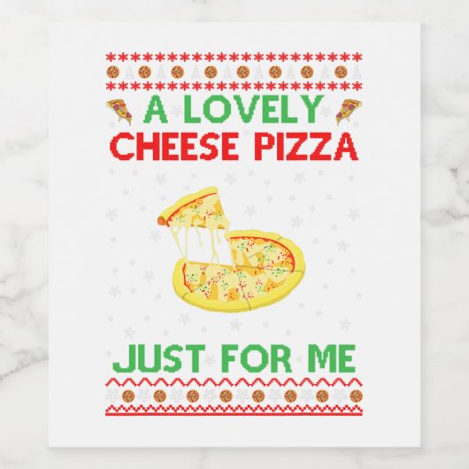 Ein köstliches Pizzeria Shirt Alone Funny Kevin X- Weinetikett (Einzelnes Label)