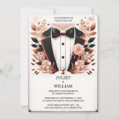 Ein Kostüm Männer Erwachsene Tuxedo kühne Schwarze Einladung (Vorderseite)