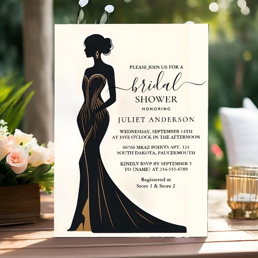 Ein Kostüm Men Tuxedo Bold Black Krawatte Brautpar Einladung